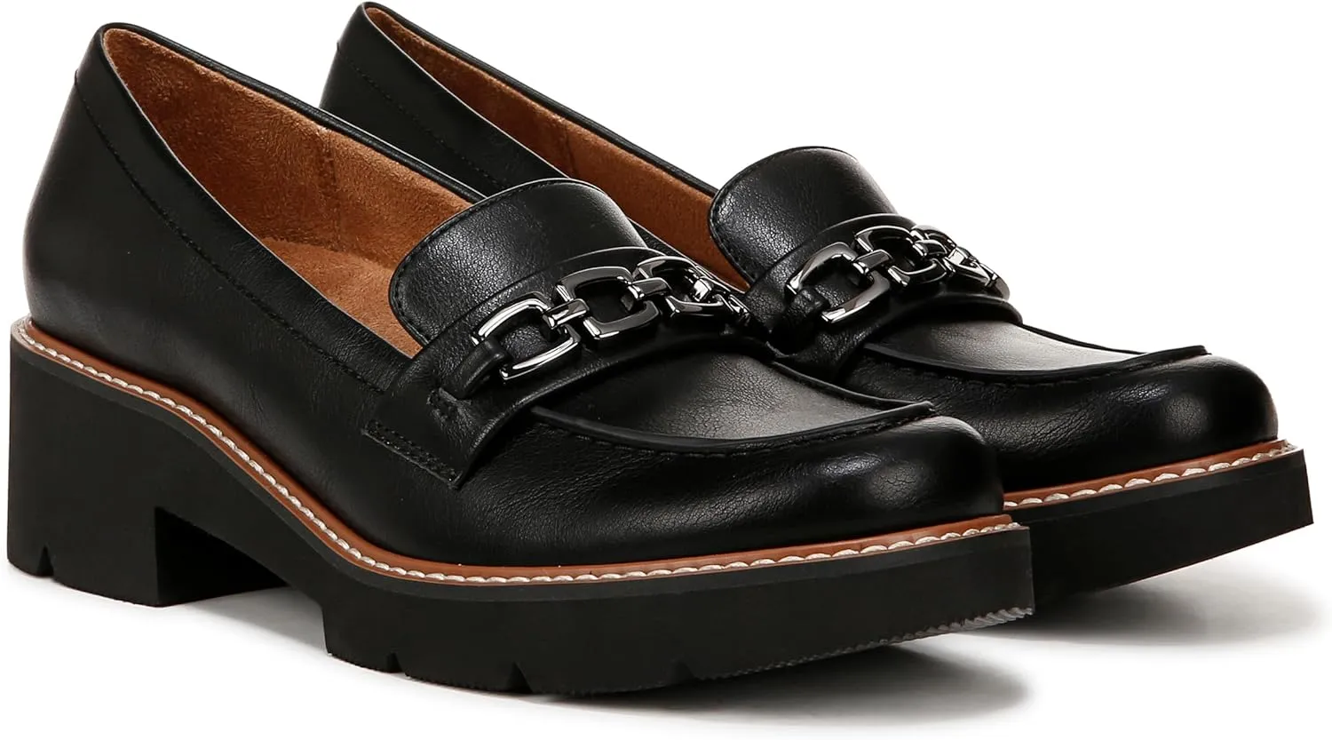 Naturalizer Womens Cabana Lug Sole Slip on Loafer