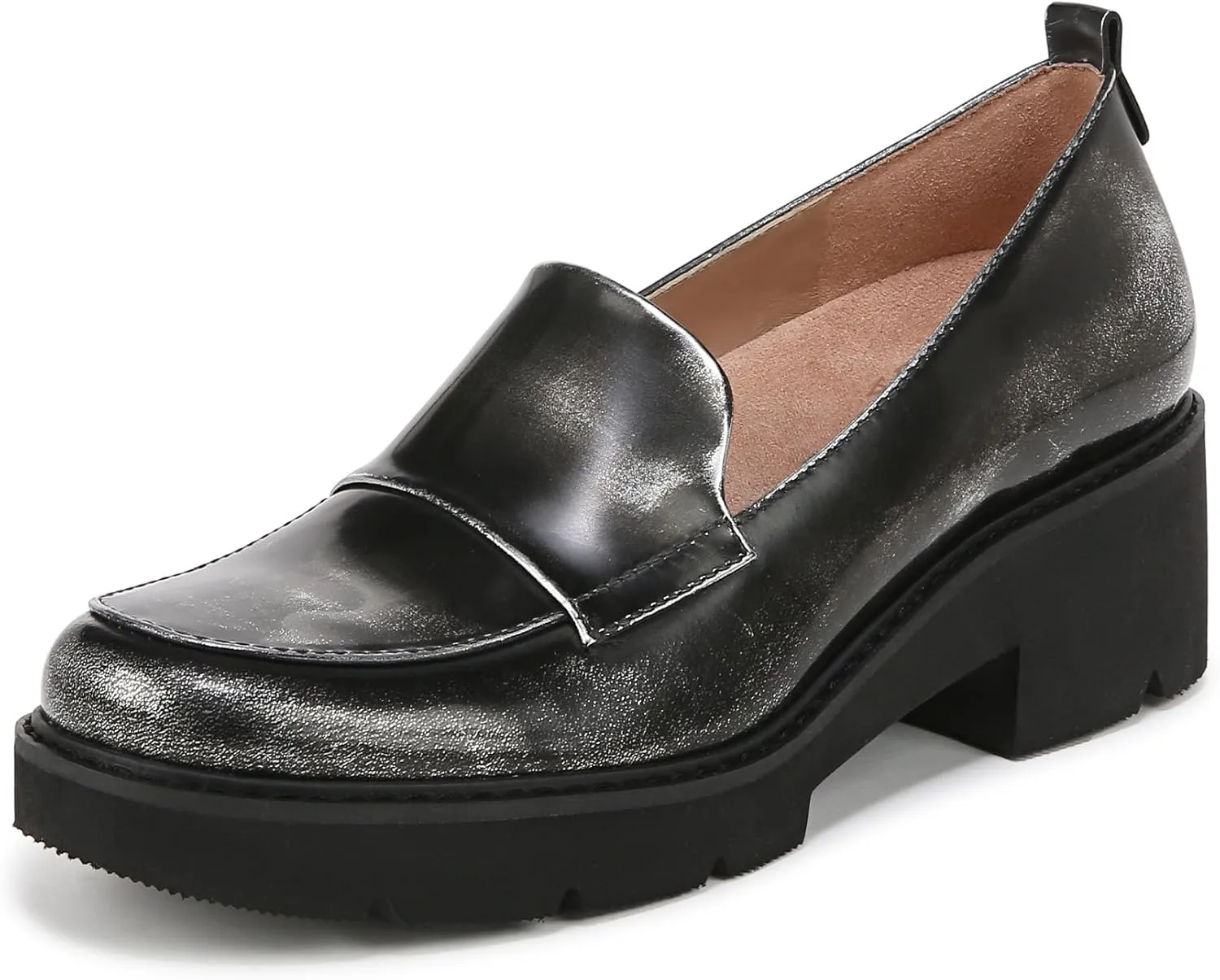 Naturalizer Women's Darry Slip-On Lightweight Lug Sole Heeled Loafer