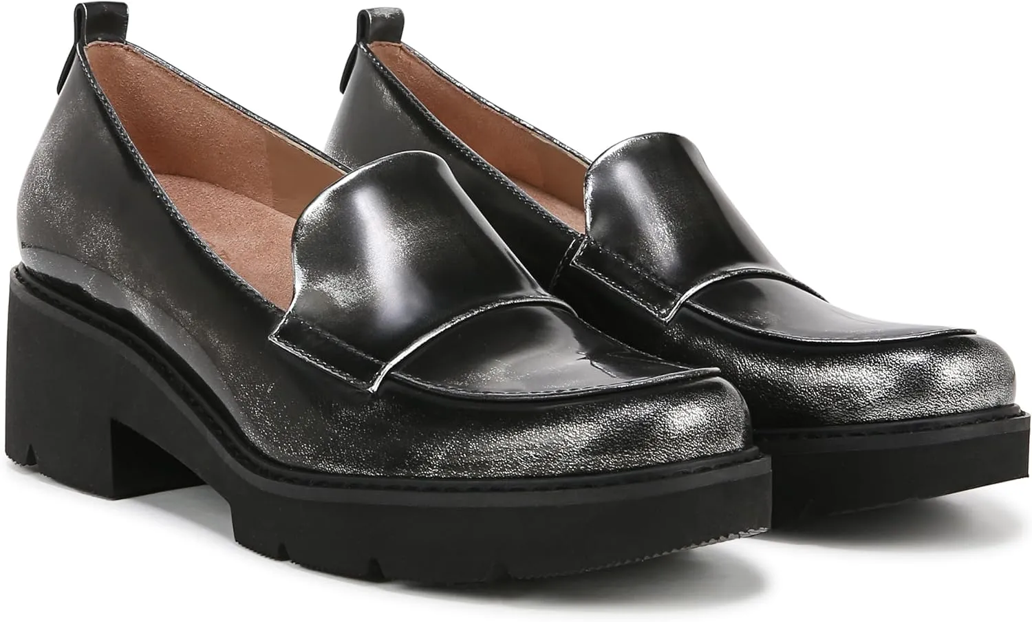 Naturalizer Women's Darry Slip-On Lightweight Lug Sole Heeled Loafer