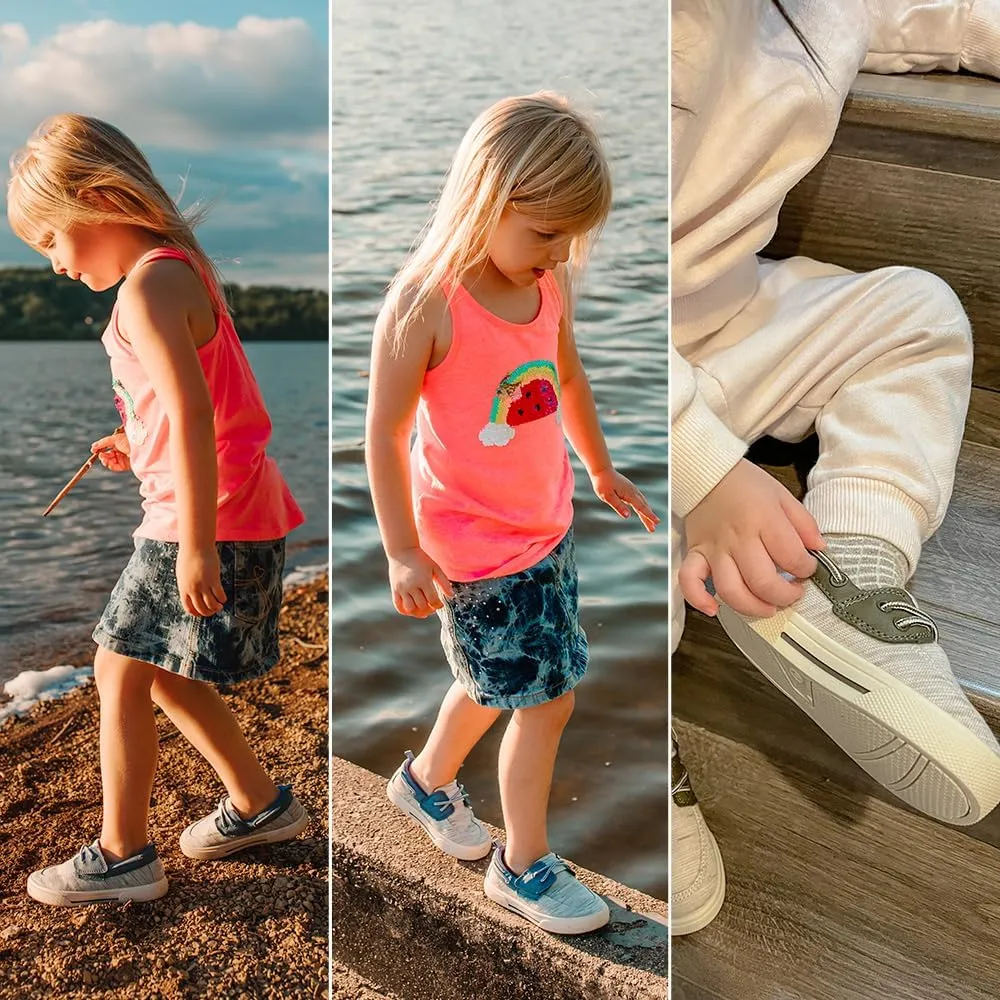 nerteo Toddler Boys & Kids Dress Boat Loafers School Shoes Girls Slip on Sneakers (Toddler/Little Kid)