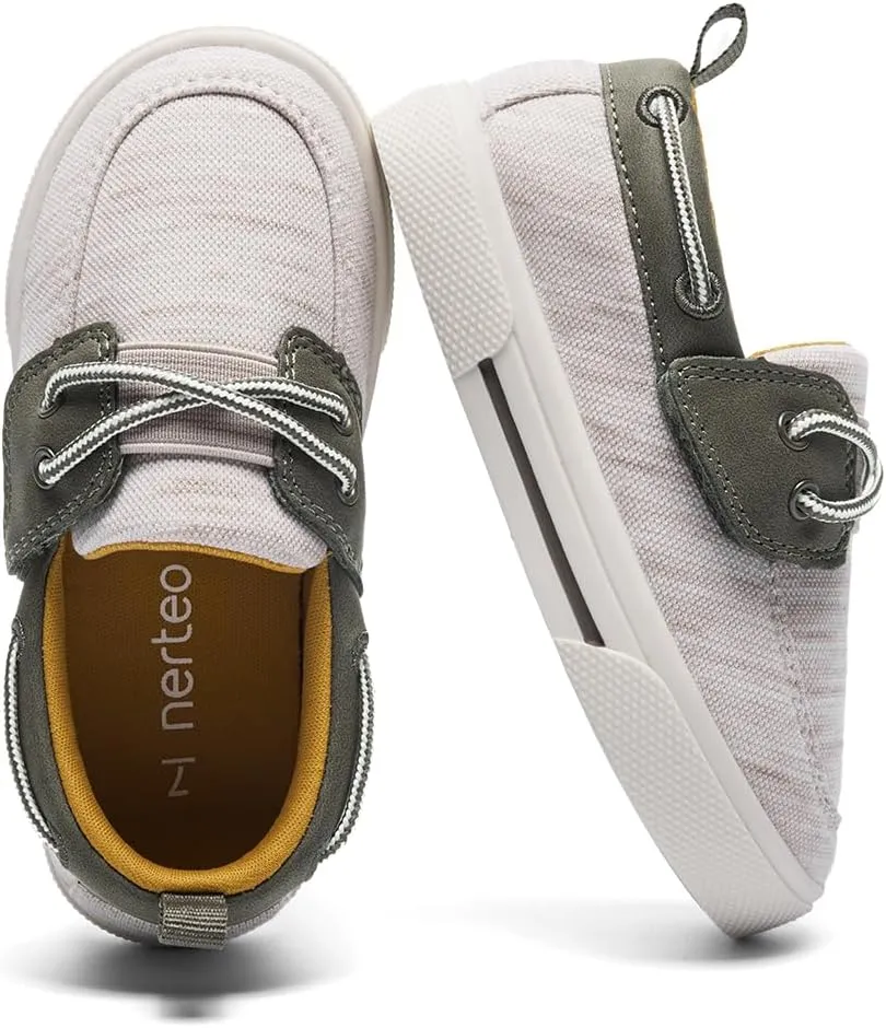 nerteo Toddler Boys & Kids Dress Boat Loafers School Shoes Girls Slip on Sneakers (Toddler/Little Kid)