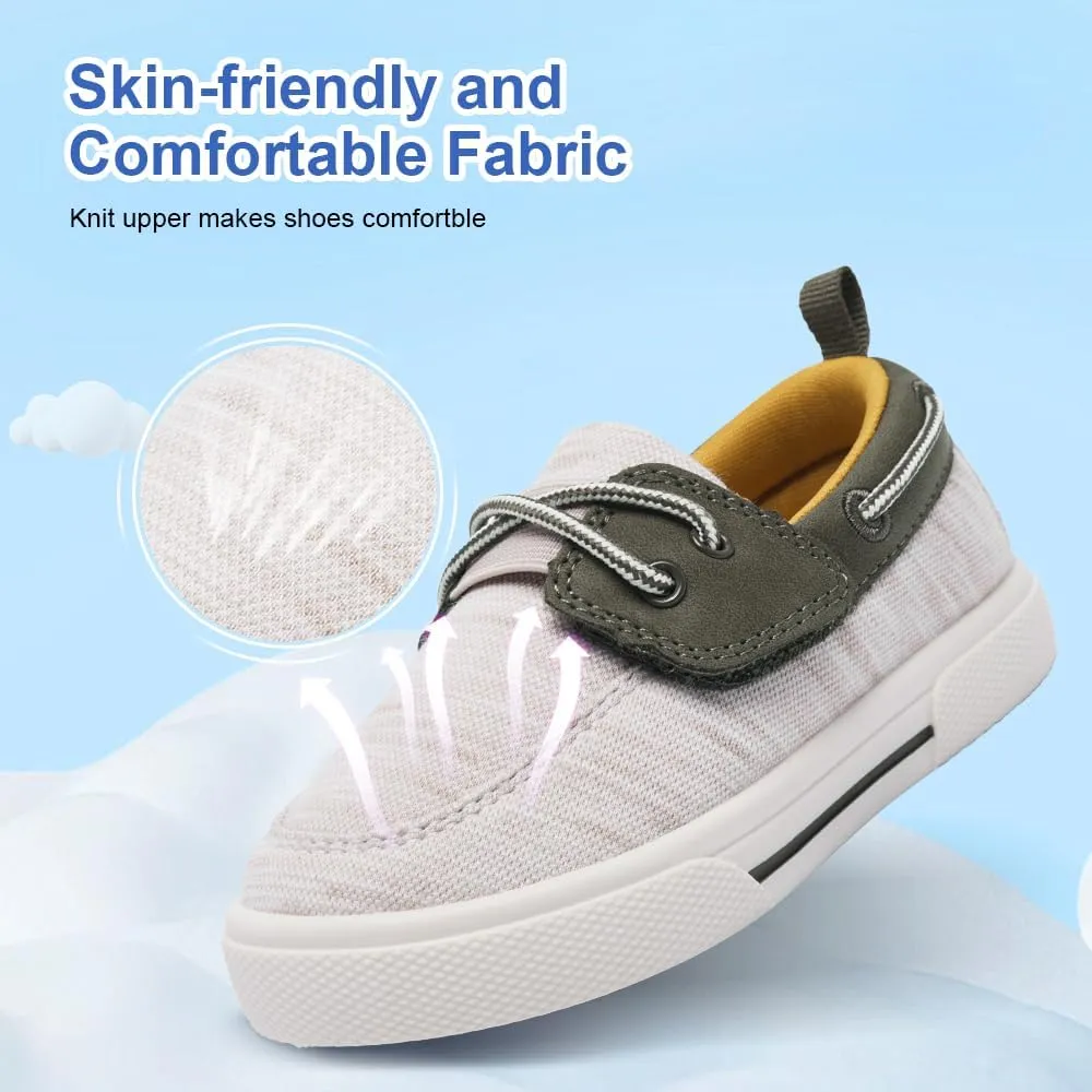 nerteo Toddler Boys & Kids Dress Boat Loafers School Shoes Girls Slip on Sneakers (Toddler/Little Kid)