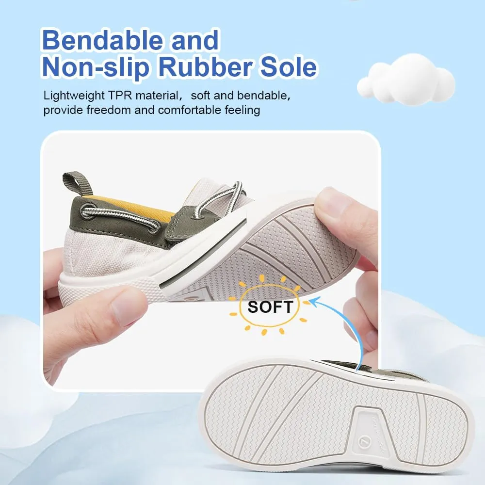 nerteo Toddler Boys & Kids Dress Boat Loafers School Shoes Girls Slip on Sneakers (Toddler/Little Kid)