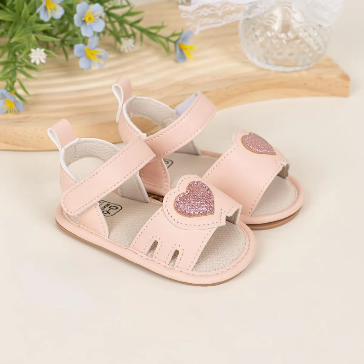 Oamico Baby Girl Sandals Infant Soft Anti-Slip Rubber Sole Casual Beach Sandals Newborn Bowknot Outdoor First Walker Summer Shoes for Baby Girls Flat Sandal