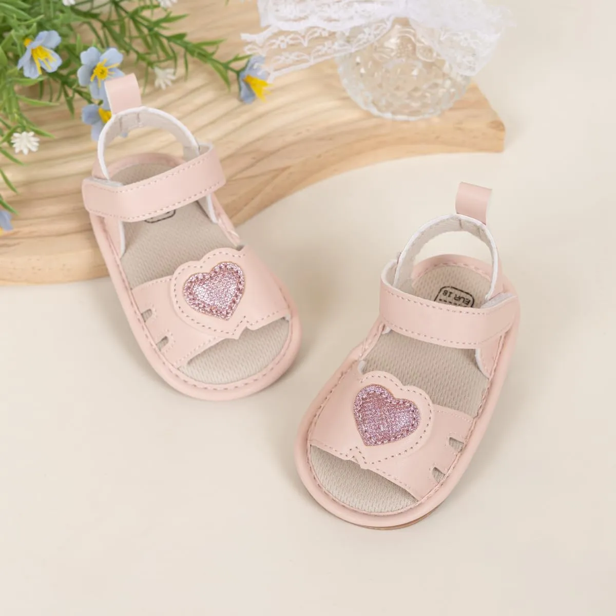 Oamico Baby Girl Sandals Infant Soft Anti-Slip Rubber Sole Casual Beach Sandals Newborn Bowknot Outdoor First Walker Summer Shoes for Baby Girls Flat Sandal
