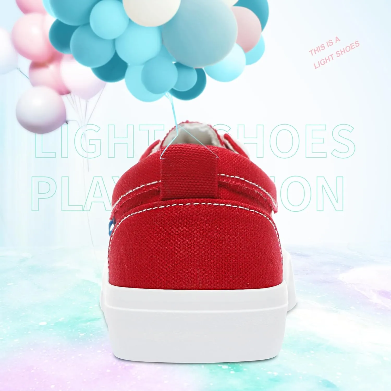 Obtaom Women's White Play Fashion Sneakers Cute Lace up Canvas Shoes Low Top Washed Canvas Flat for Lady