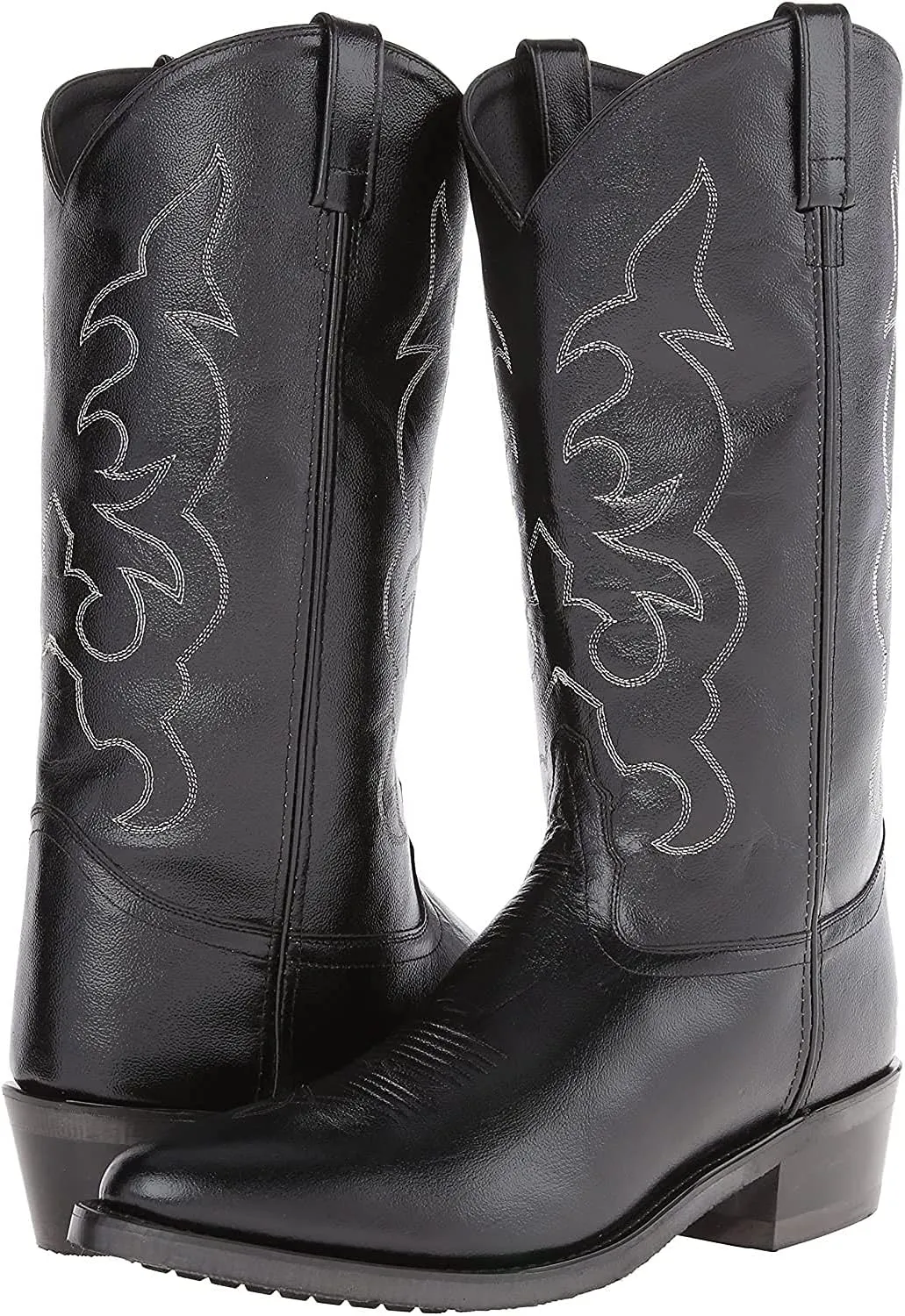 Old West Boots Men's Stitched Cushioned Round Toe Cowboy Western Boots