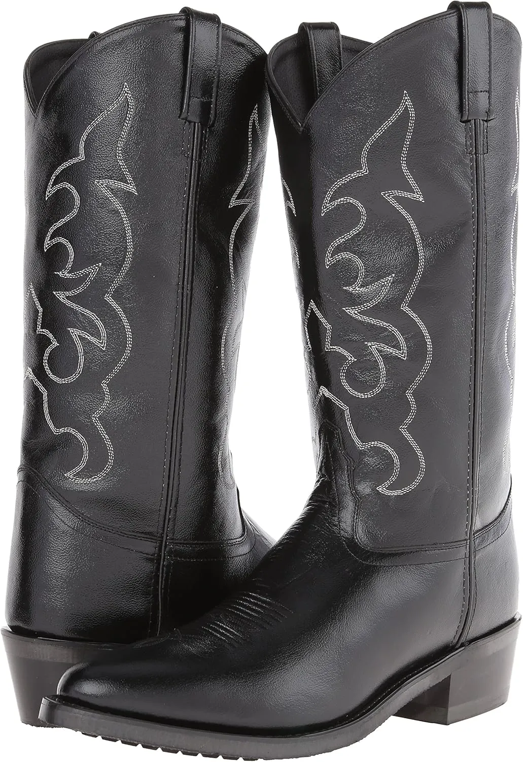 Old West Boots Men's Stitched Cushioned Round Toe Cowboy Western Boots