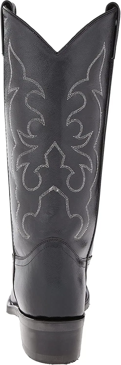Old West Boots Men's Stitched Cushioned Round Toe Cowboy Western Boots