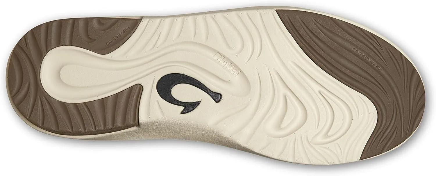 OLUKAI Kalia Men's Leather Slip-On, Full-Grain Waxed Nubuck Leather Shoes, Lightweight & Comfortable