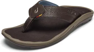 OLUKAI Kipi Men's Beach Sandals, Water Resistant Flip Flops, Quick Dry Material & Arch Support, All-Day Comfort