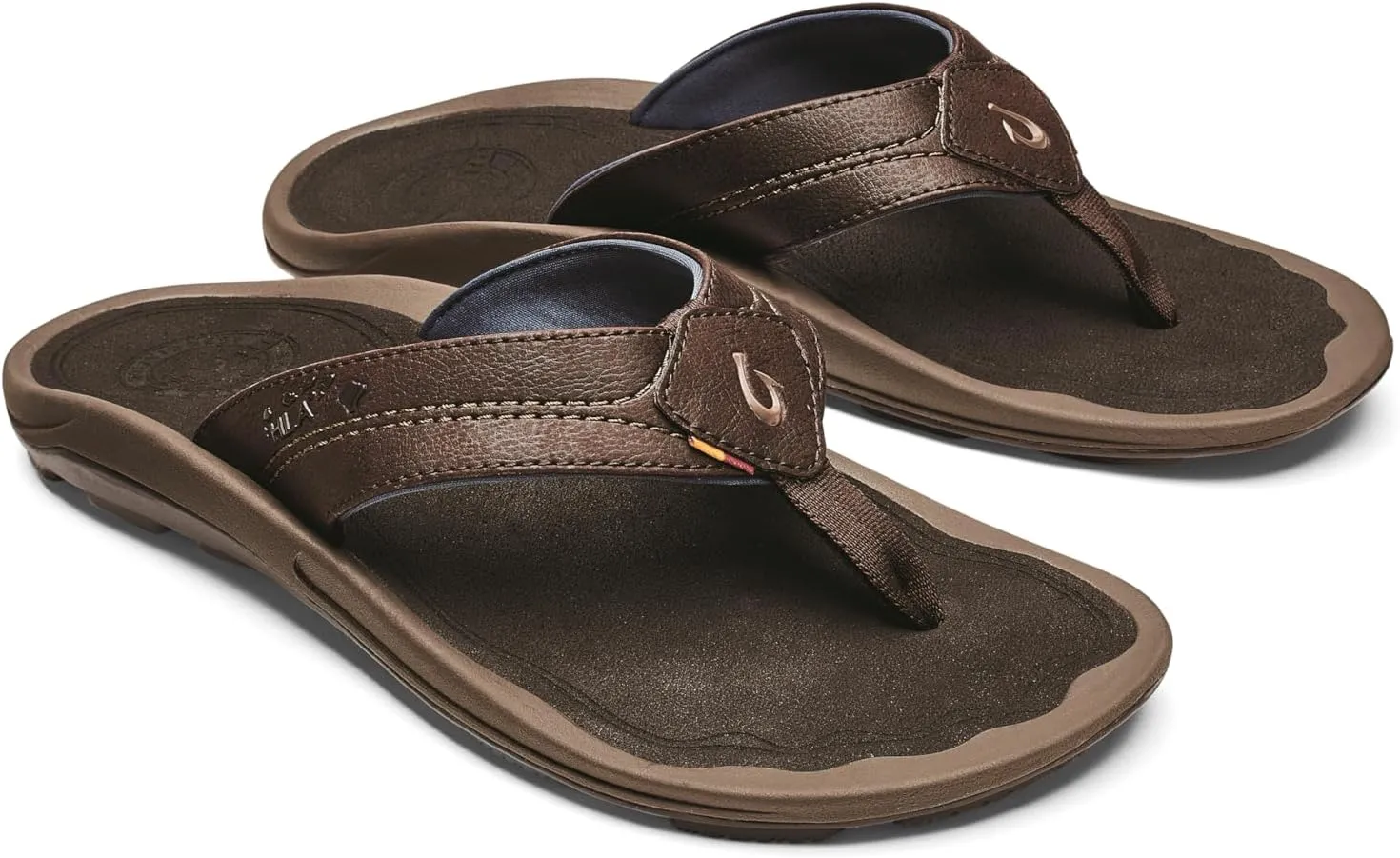OLUKAI Kipi Men's Beach Sandals, Water Resistant Flip Flops, Quick Dry Material & Arch Support, All-Day Comfort
