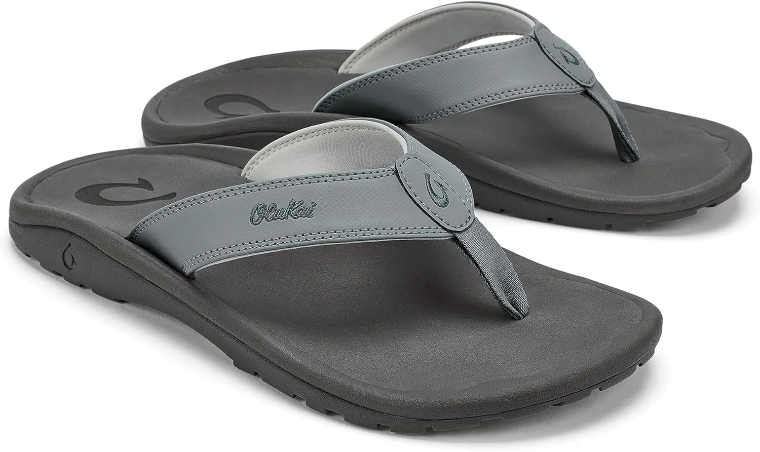OLUKAI Ohana Men's Beach Sandals, Water Resistant Flip Flops, Arch Support & Comfort Fit, Lightweight & Durable, Enhanced Grip & Traction