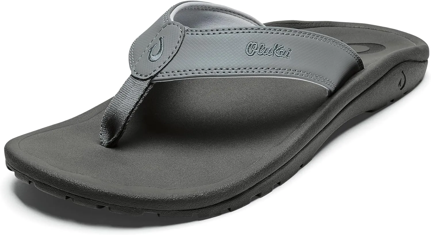 OLUKAI Ohana Men's Beach Sandals, Water Resistant Flip Flops, Arch Support & Comfort Fit, Lightweight & Durable, Enhanced Grip & Traction