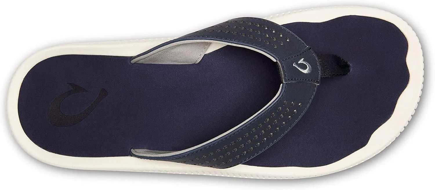 OLUKAI Ulele Men's Beach Sandals, Water Resistant Flip Flops, Arch Support & Comfort Fit, Lightweight & Durable, Enhanced Grip & Traction
