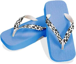 [One Step] [Hajime] Geta Clogs, Soft and Water Resistant, Made of Sponge, 9.4 inches (24 cm), SB/Leopard x White, Leopard x White (Leopard x White/24), Leopard × White, 24.0 cm