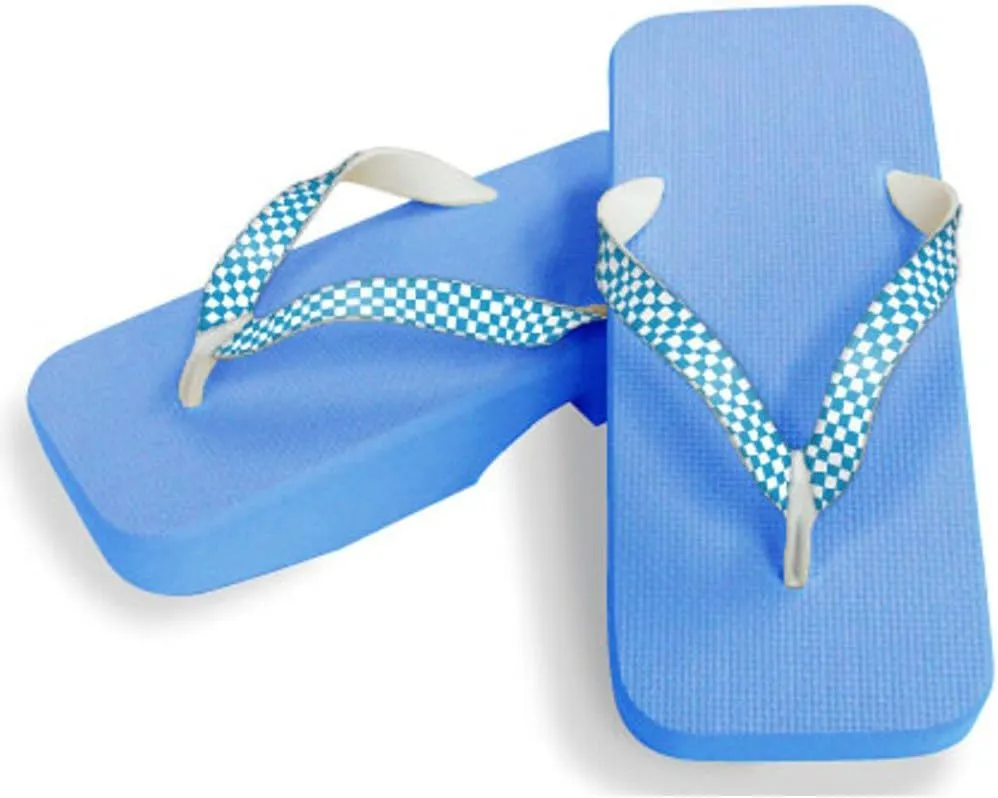 [One Step] [Hajime] Geta Geta Clogs, Soft and Water Resistant, Made of Sponge, 10.6 inches (27 cm), SB/Checkered x Sky Blue, Checkered x Sky Blue (Strawberry Pine x Sky Blue/27), Strawberry × Sky