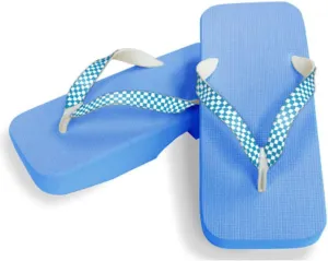 [One Step] [Hajime] Geta Geta Clogs, Soft and Water Resistant, Made of Sponge, 10.6 inches (27 cm), SB/Checkered x Sky Blue, Checkered x Sky Blue (Strawberry Pine x Sky Blue/27), Strawberry × Sky