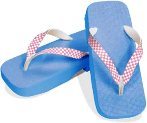 [One Step] [Hajime] Geta Geta Clogs, Soft and Water Resistant, Made of Sponge, 9.4 inches (24 cm), SB/Checkered x Pink, Checkered x Pink, Strawberry × Pink, 24.0 cm