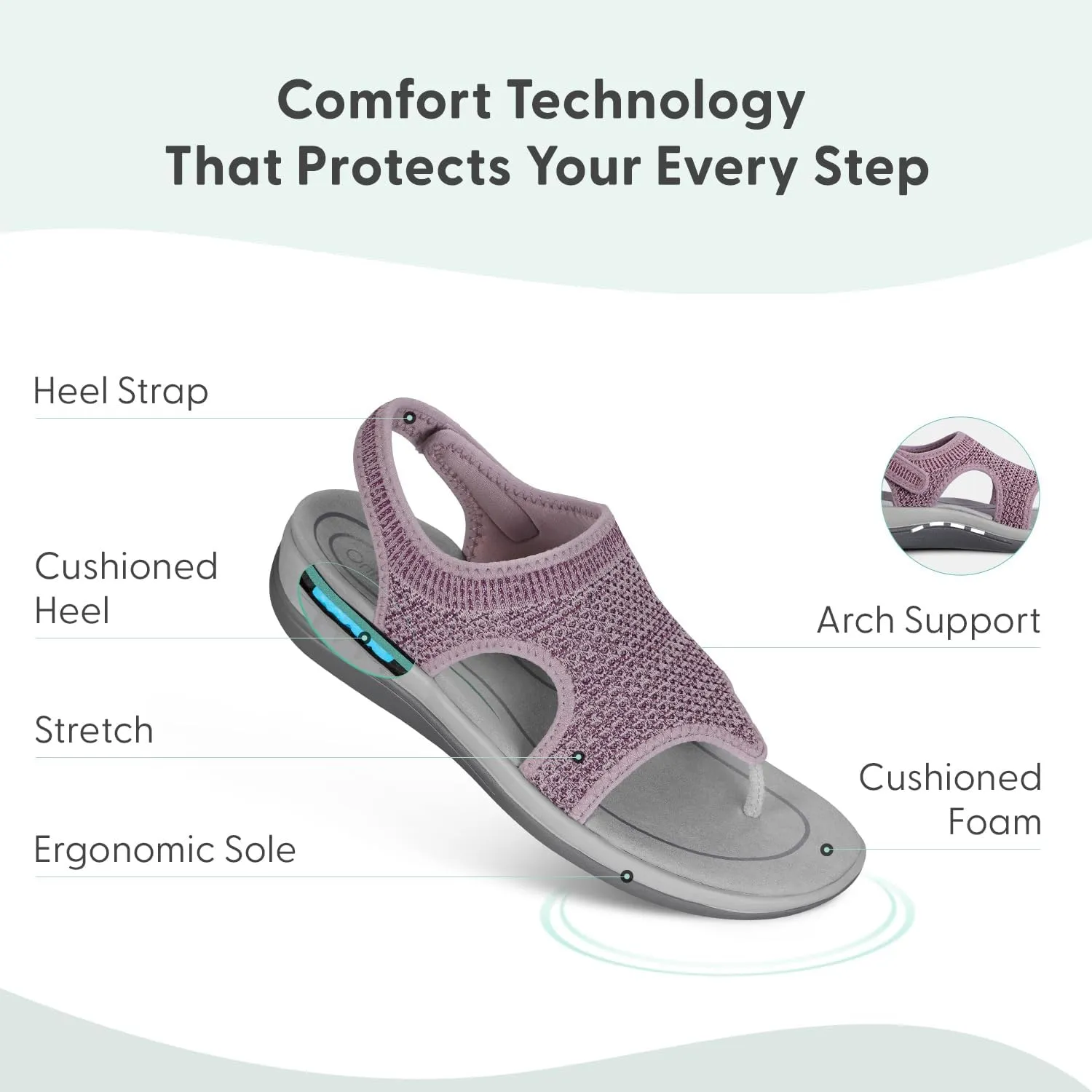 Orthofeet Women's Orthopedic Knit Lyra Sandals