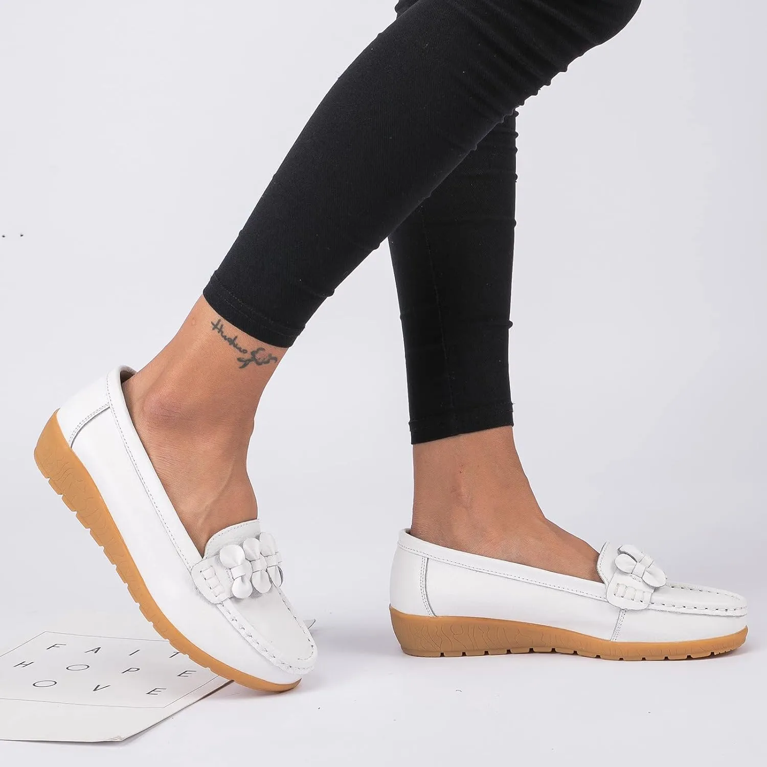Orthopedic Slip-On Loafers for Women Comfort Dressy Flat Loafers Soft Walking Driving Shoes Business Casual Shoes