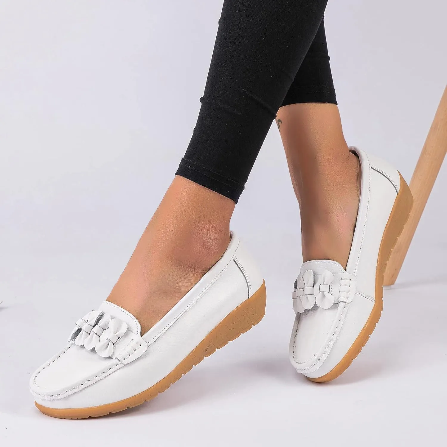 Orthopedic Slip-On Loafers for Women Comfort Dressy Flat Loafers Soft Walking Driving Shoes Business Casual Shoes