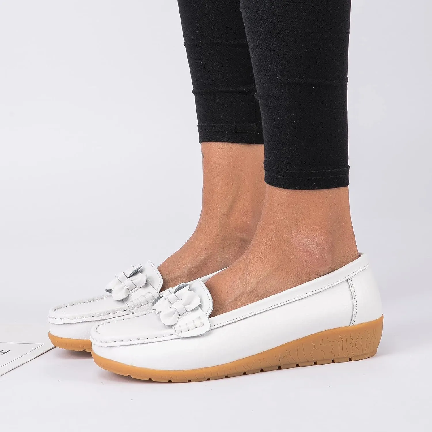 Orthopedic Slip-On Loafers for Women Comfort Dressy Flat Loafers Soft Walking Driving Shoes Business Casual Shoes
