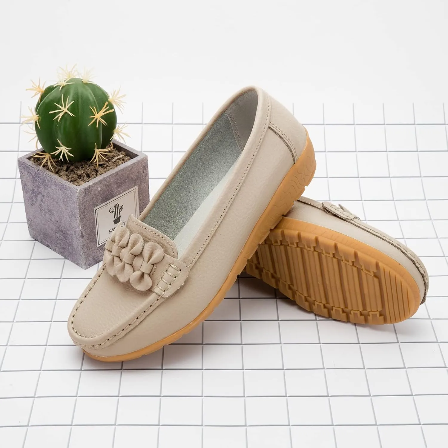 Orthopedic Slip-On Loafers for Women Comfort Dressy Flat Loafers Soft Walking Driving Shoes Business High Arch Shoe