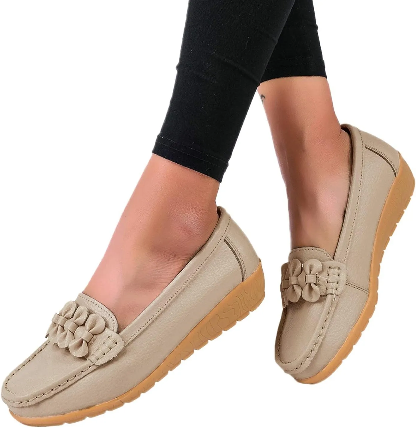 Orthopedic Slip-On Loafers for Women Comfort Dressy Flat Loafers Soft Walking Driving Shoes Business High Arch Shoe