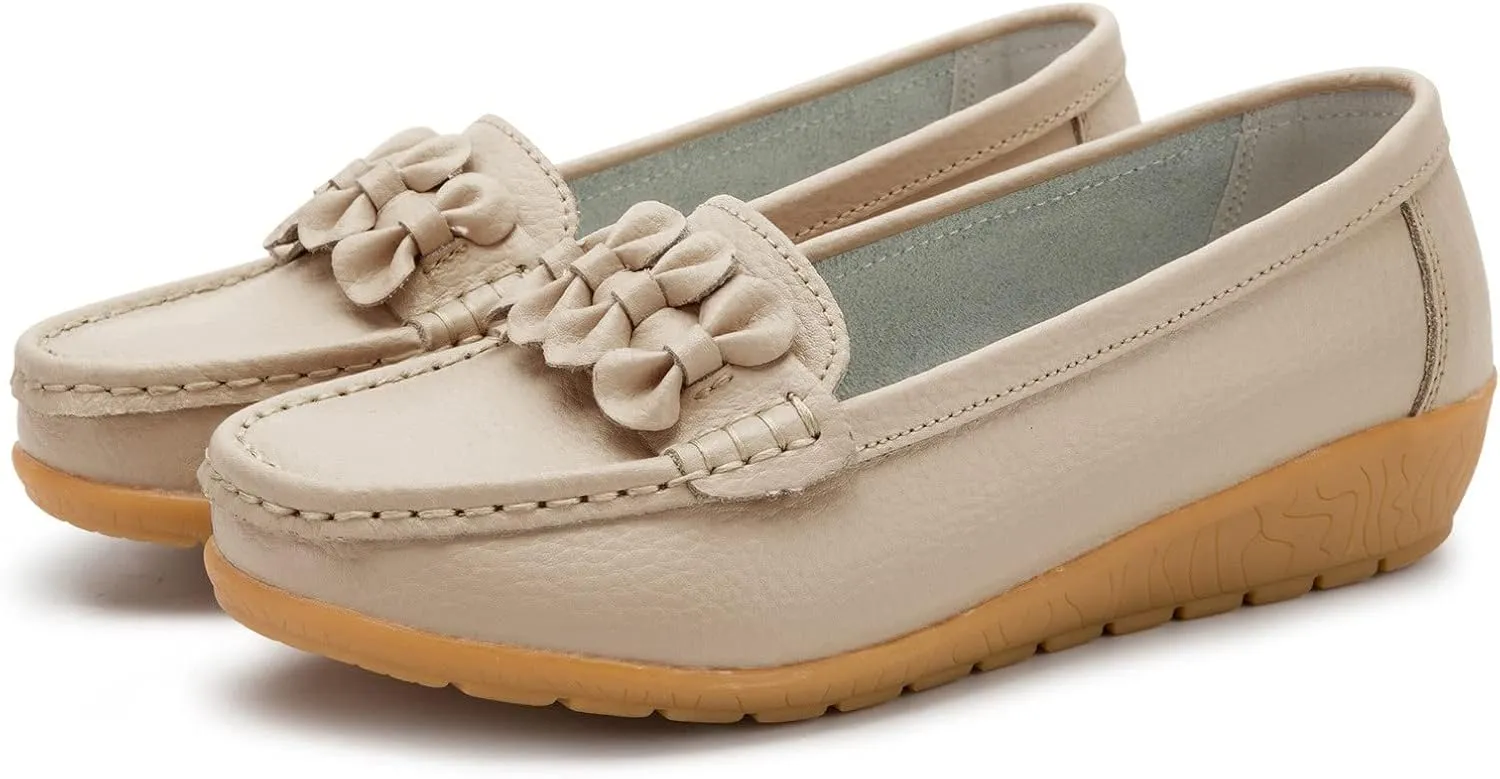 Orthopedic Slip-On Loafers for Women Comfort Dressy Flat Loafers Soft Walking Driving Shoes Business High Arch Shoe