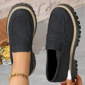 Orthoture-Orthopedic Platform Loafers Comfort Orthopedic Shoes Womens Round Toe Walking Shoe,Slip on Shoes