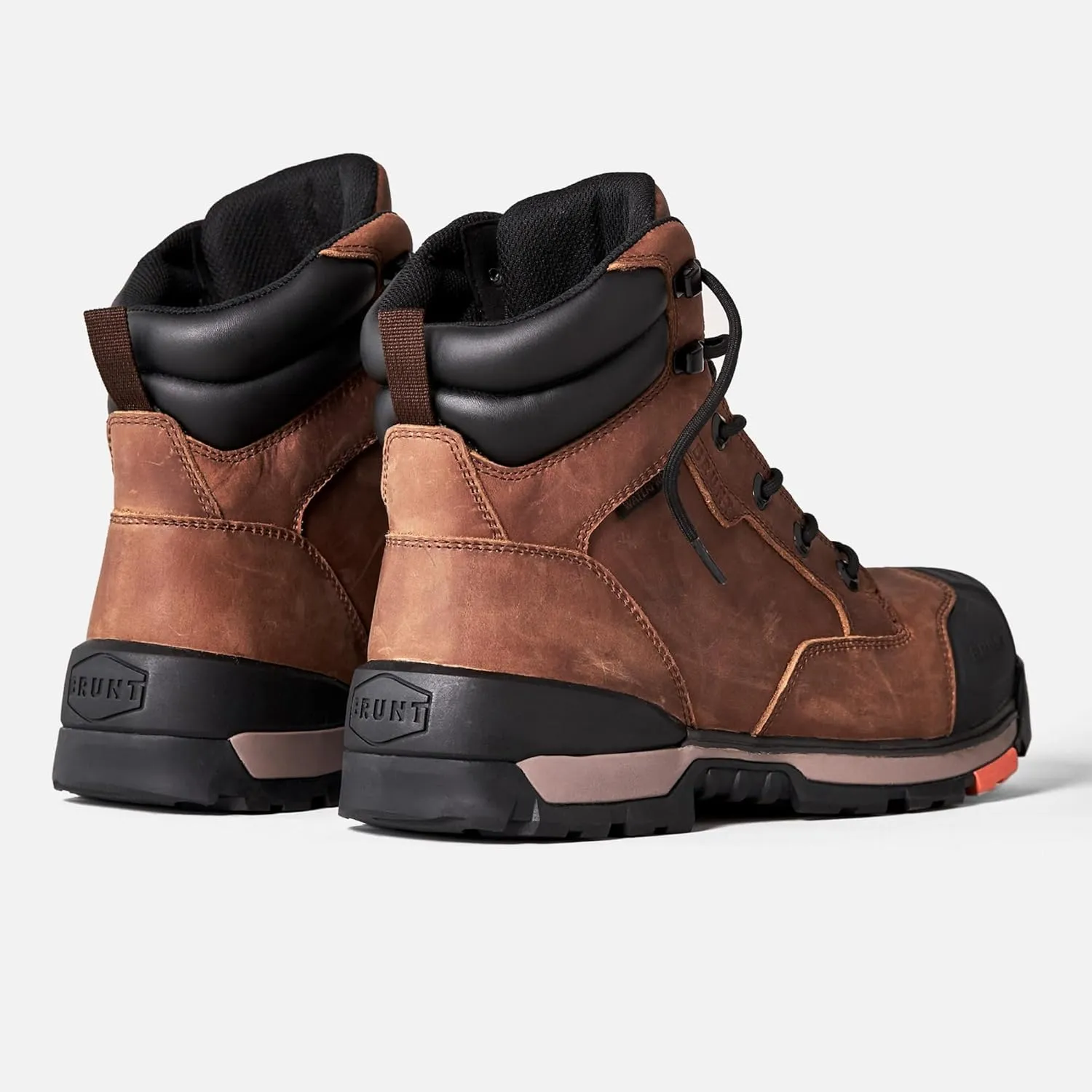 Perkins (Comp Toe) - Brown - 6" Waterproof Durable Wedge Work Boot with Defined Heel - EH Rated - Slip   Oil Resistant - Adjustable Width System