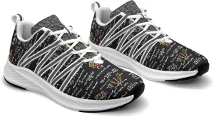 Pitovozu Black Math Calculus Equations Sneaker Women Athletic Shoes Personalited Running Shoes Comfortable Sports Sneaker