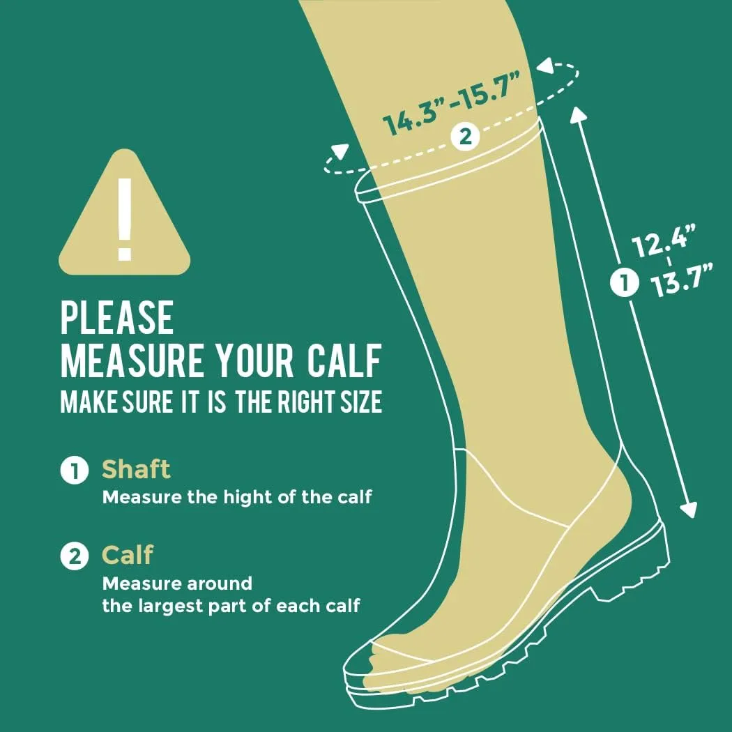 planone Tall Rain Boots Women Fashion Waterproof Boots for Women Light Outdoor Garden Shoes Muck Boots for Ladies Non Slip Work Shoes Rubber Boots with Premium Comfort Insole