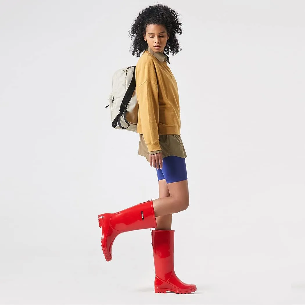 planone Tall Rain Boots Women Fashion Waterproof Boots for Women Light Outdoor Garden Shoes Muck Boots for Ladies Non Slip Work Shoes Rubber Boots with Premium Comfort Insole