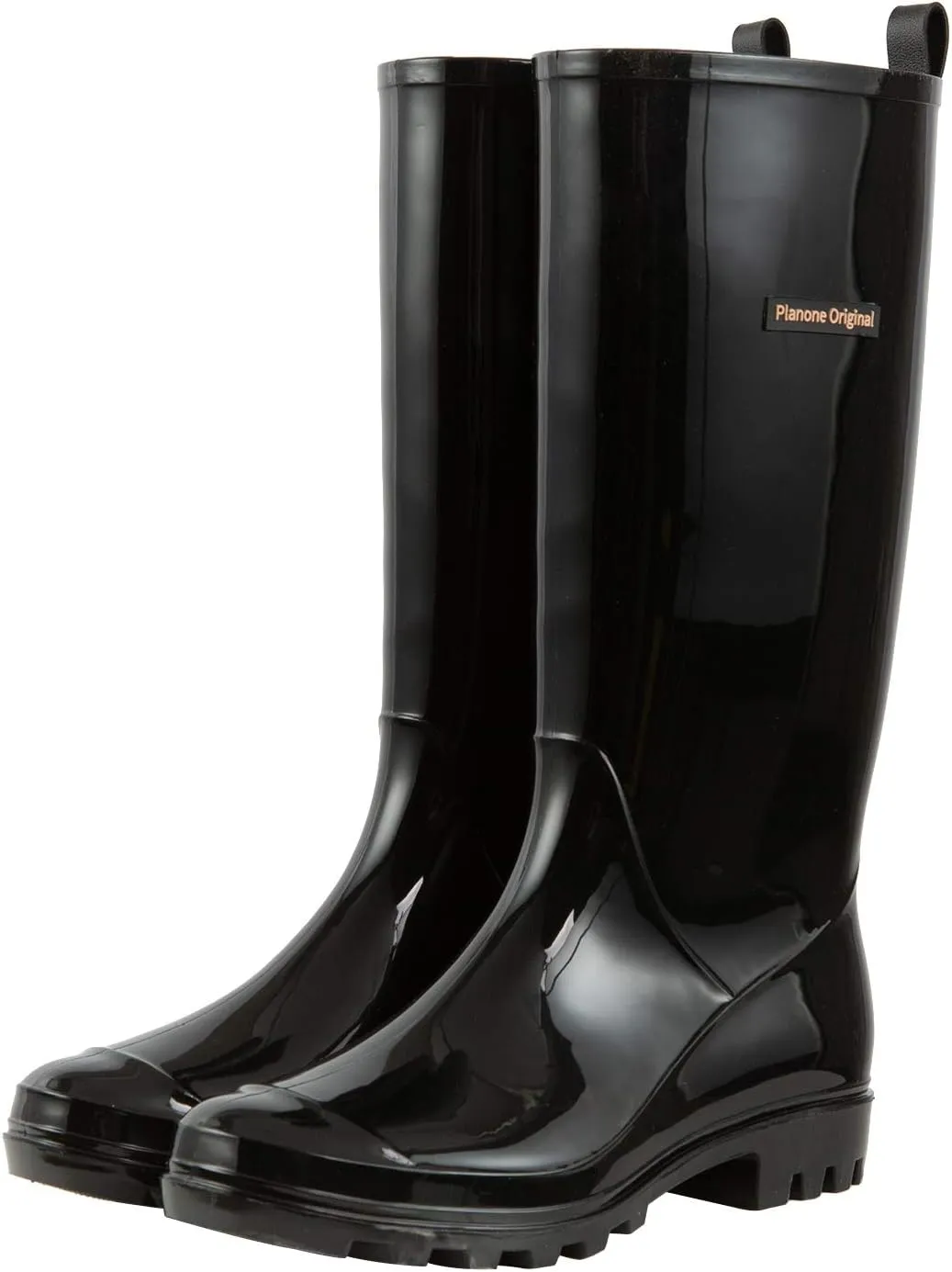 planone Tall Rain Boots Women Fashion Waterproof Boots for Women Light Outdoor Garden Shoes Muck Boots for Ladies Non Slip Work Shoes Rubber Boots with Premium Comfort Insole