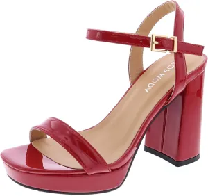 Platform Chunky Heel Open Toe Sandal Ankle Strap