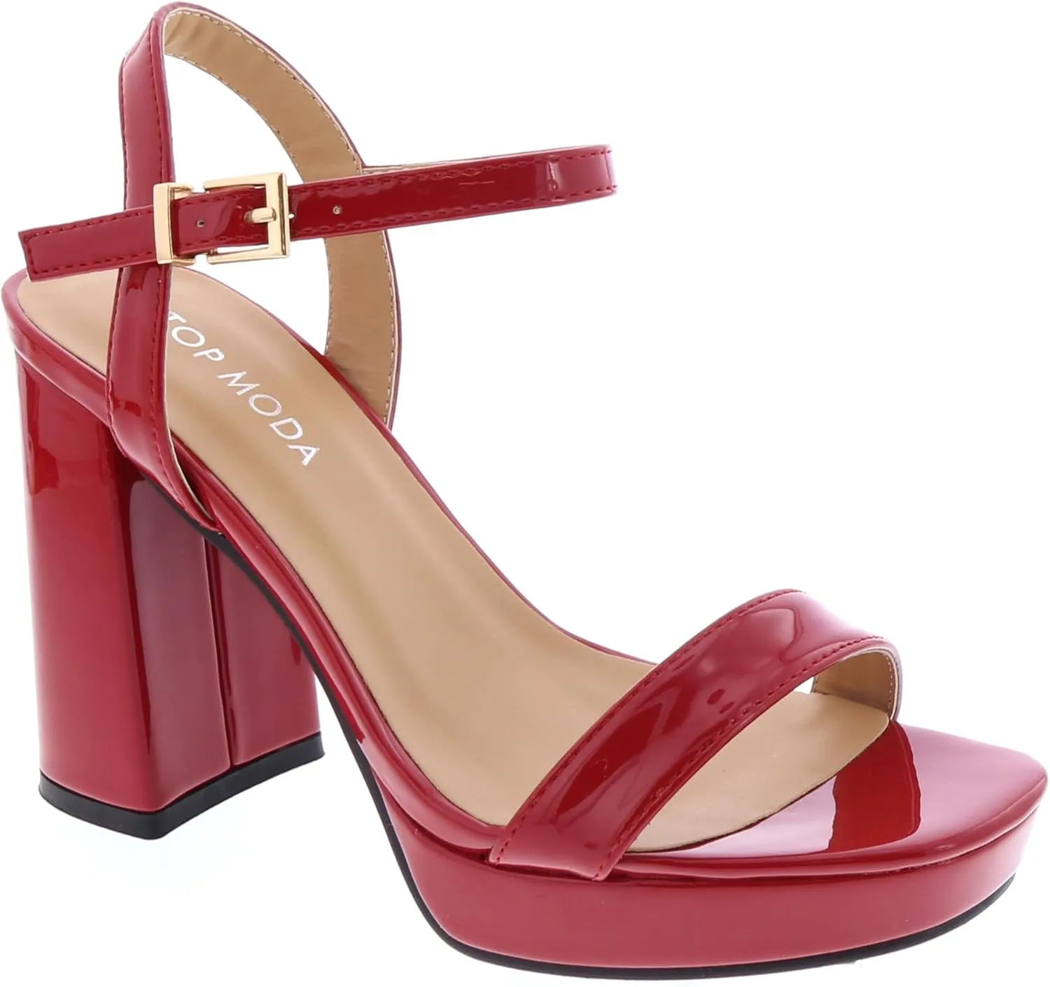Platform Chunky Heel Open Toe Sandal Ankle Strap