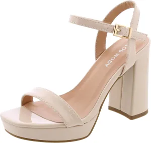 Platform Chunky Heel Open Toe Sandal Ankle Strap