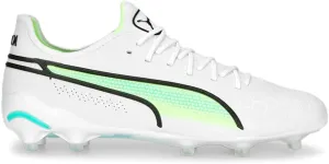 PUMA Women's Fg King Ultimate Ag Soccer Cleated, Firm Ground, Turf-White-Size 6.5 M
