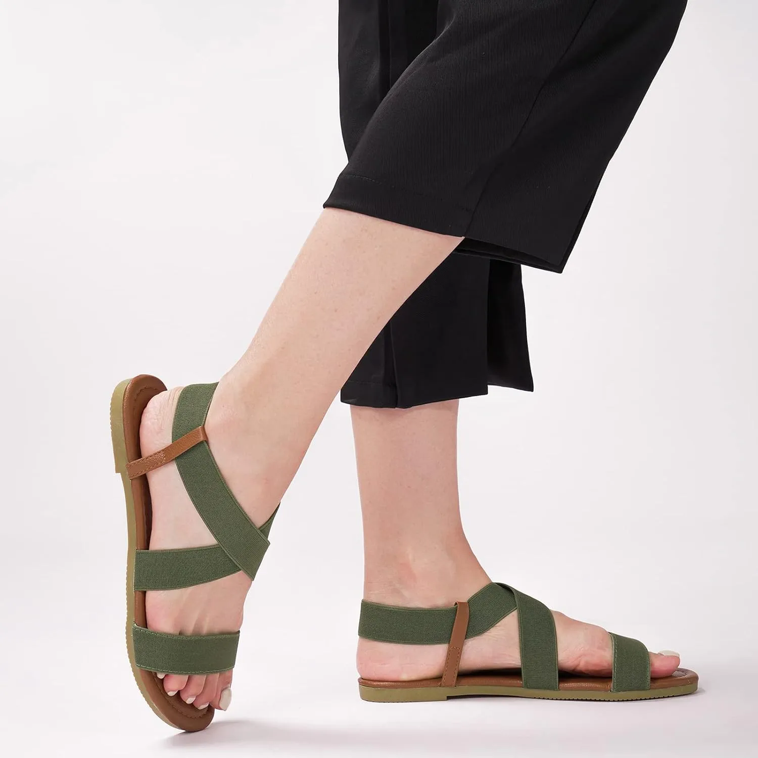 Rekayla Flat Elastic Sandals for Women