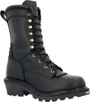 ROCKY Code Red Hotshot Logger Fire Boot, Black, Size 10(M)
