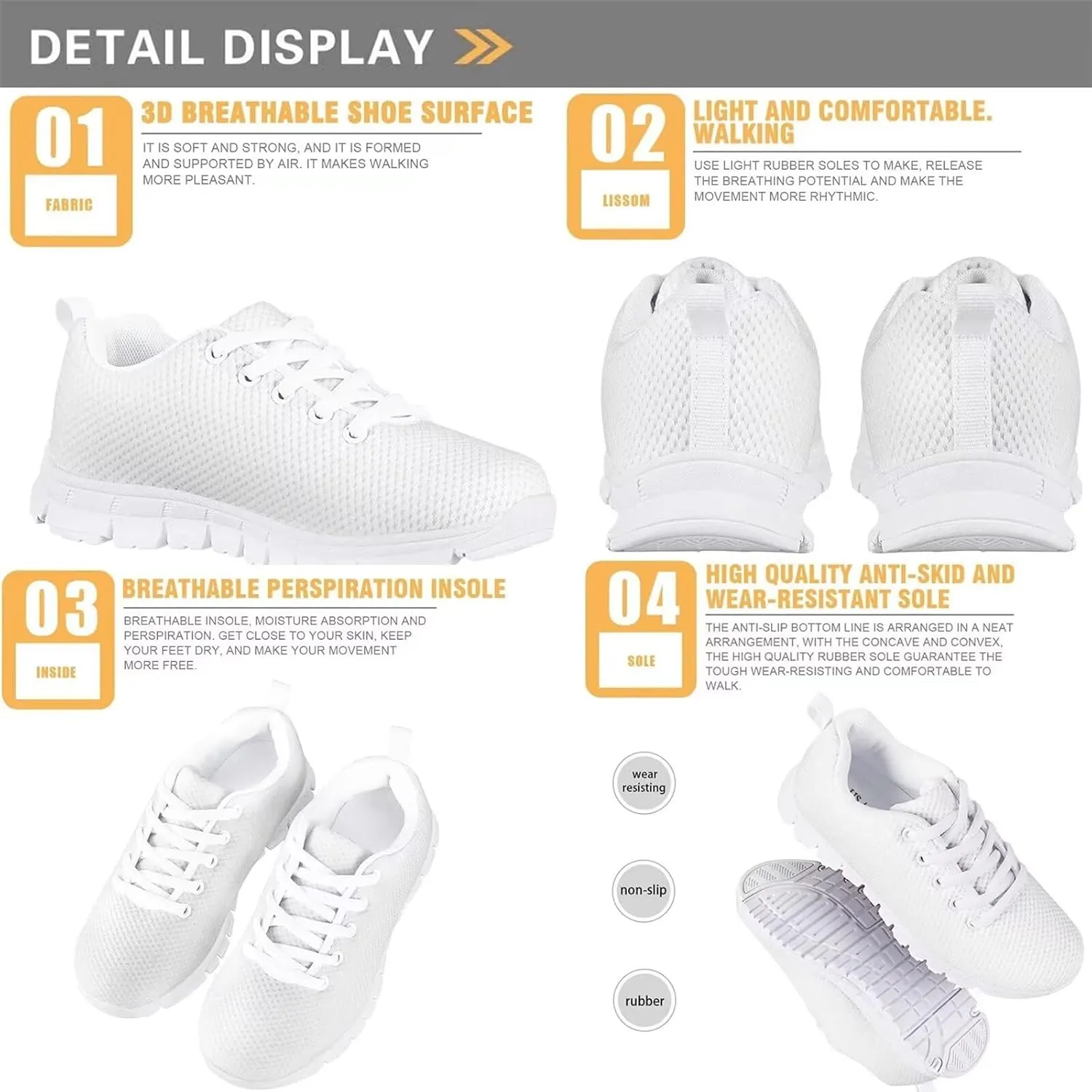 Running Shoes for Girls for School Tennis Shoes Little Kids Sneakers Breathable Athletic Shoes