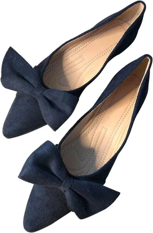 SAILING LU Ballet Flats for Womens Shoes Pointy Toe Cozy Flat Shoes Suede Comfortable Dressy Shoes Wear to Work Slip-on Moccasins