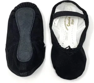 Sansha Unisex-Baby 14C Star Black Medium Sizes Children Ballet Flat, OO M BR Toddler (5.5 US)