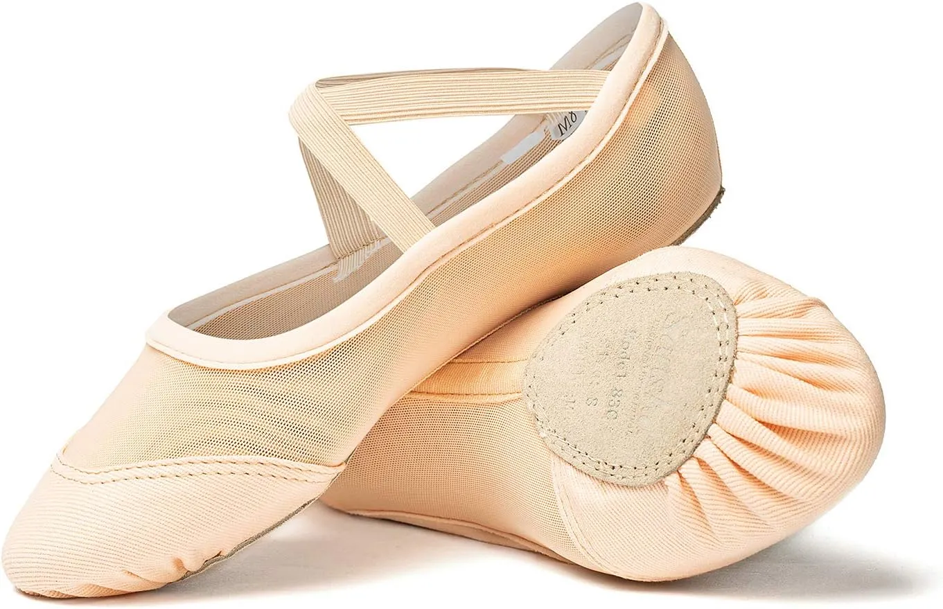 SANSHA Women's Split Leather Sole Soft Ballet Shoes 83x Pro-fit Flat