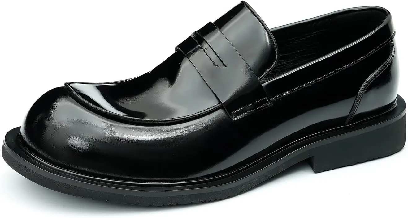 Santimon Men's Loafers & Slip-Ons Formal Dress Shoes Fashion Casual Business Wedding Leather Summer Shoes Penny Loafers Mocasines Hombre