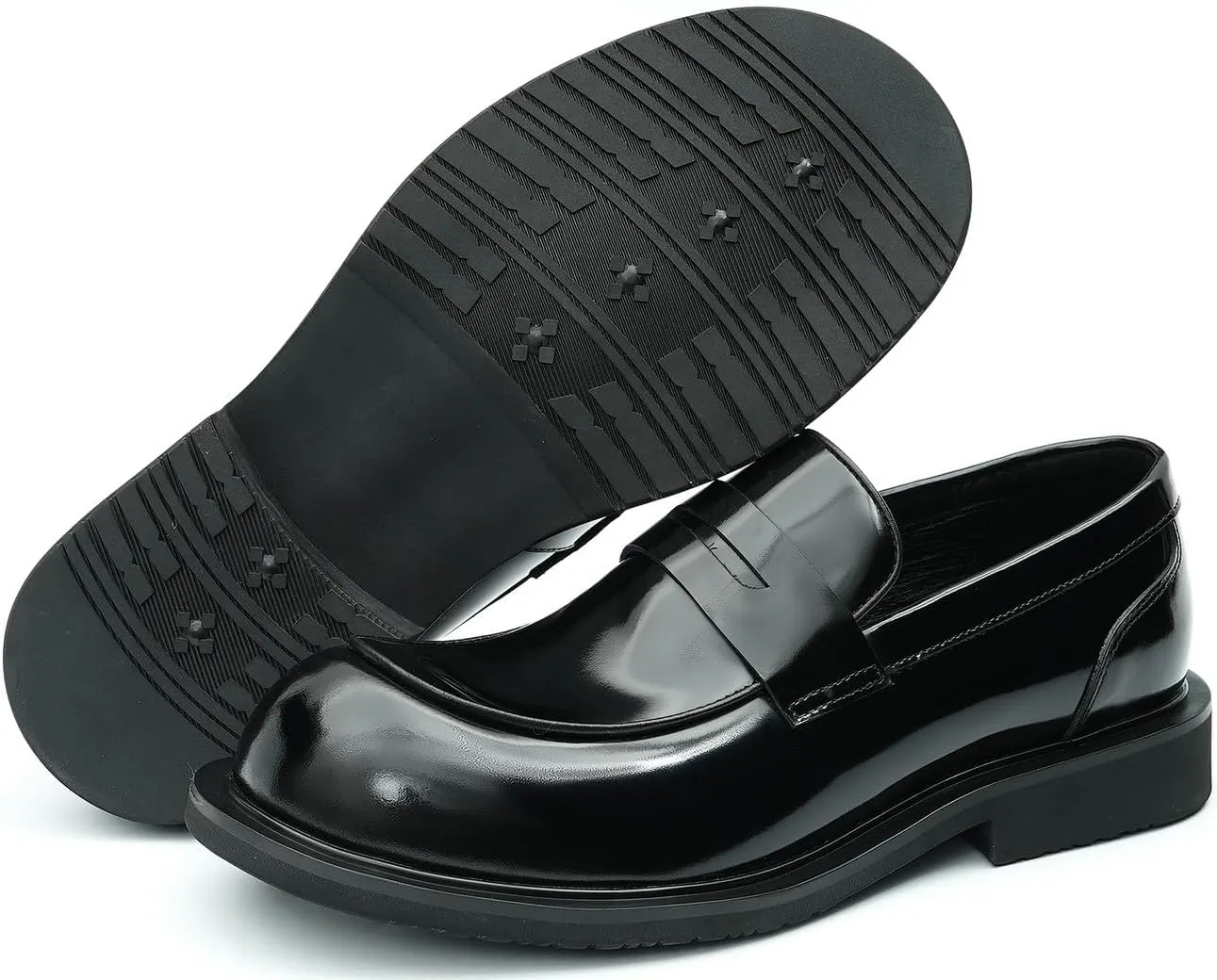 Santimon Men's Loafers & Slip-Ons Formal Dress Shoes Fashion Casual Business Wedding Leather Summer Shoes Penny Loafers Mocasines Hombre
