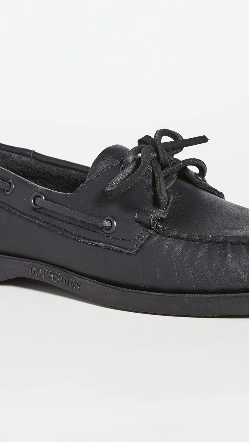 Sebago Portland Crazy H Boat Shoes - Patterned & Distressed Waxed Leather Mocassins with Leather Sock Lining and Non-Marking, Non-Slip Rubber Outsoles