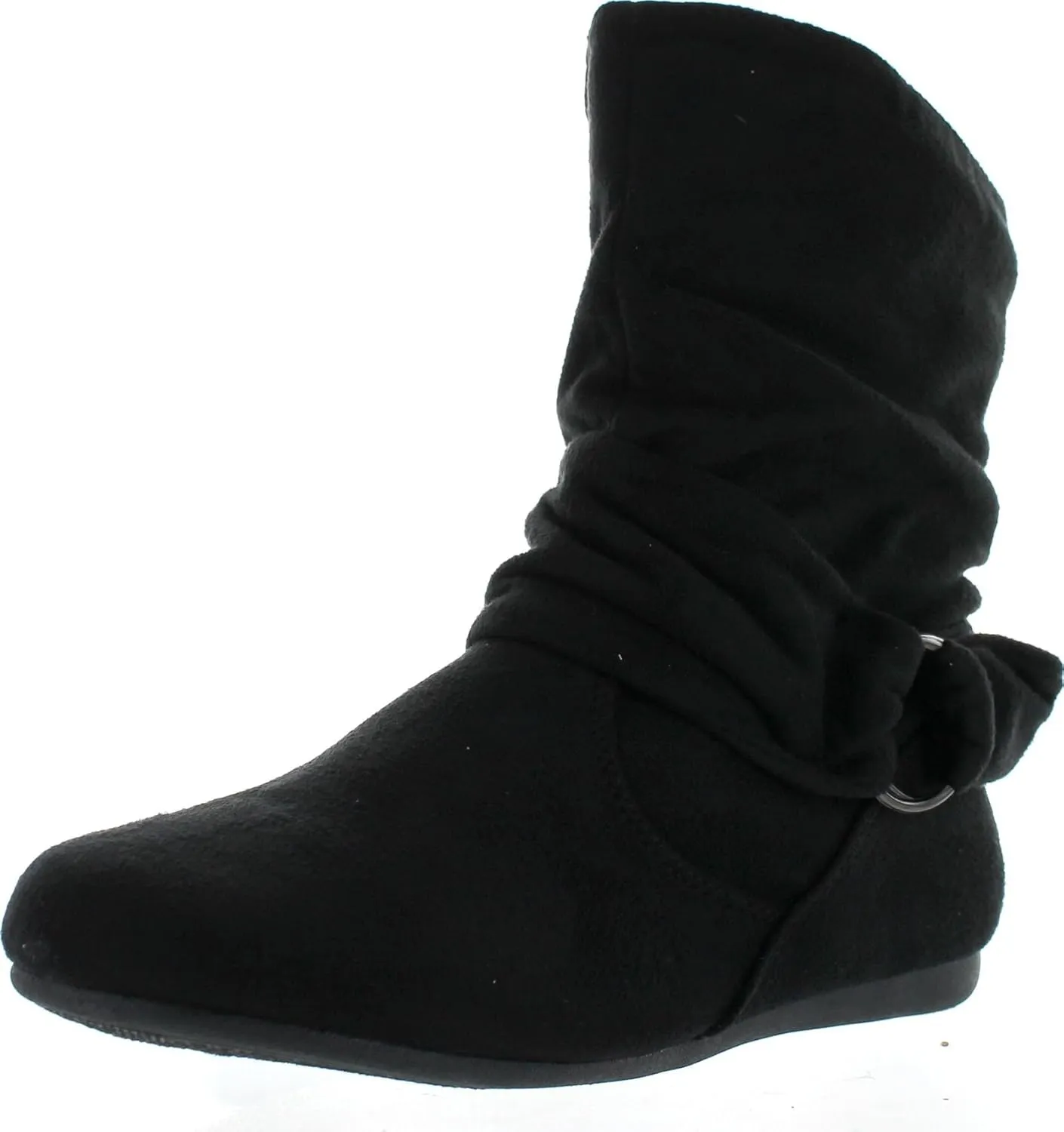 Selena-58 Women's Fashion Mid Calf Flat Heel Side Zipper Slouch Boots